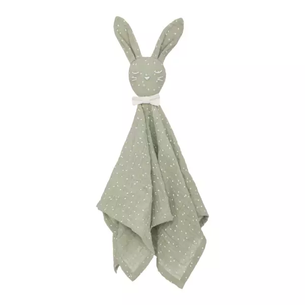 Doudou bébé coton (H50 cm) Lapin Vert