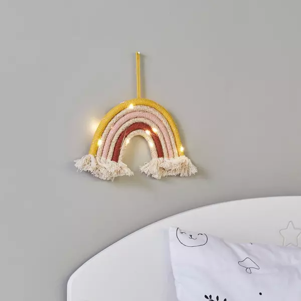 Déco murale lumineuse enfant (28,5 x 20 cm) Arc en ciel Multicolore