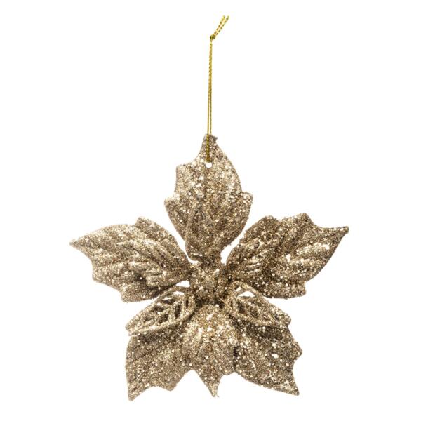 Feuille à suspendre Poinsettia Or