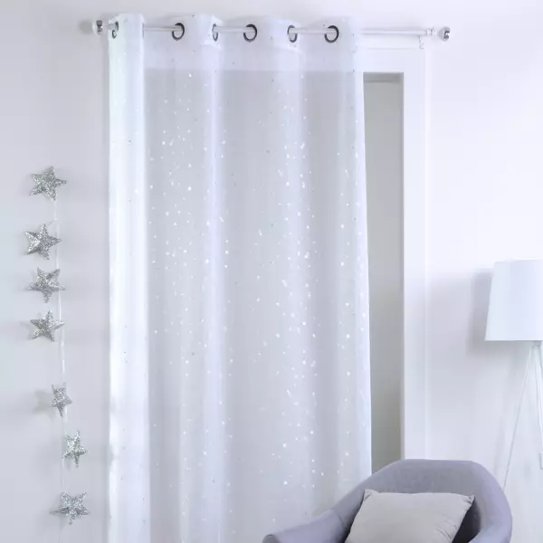 Voilage enfant (140 x 260 cm) Sterne Blanc