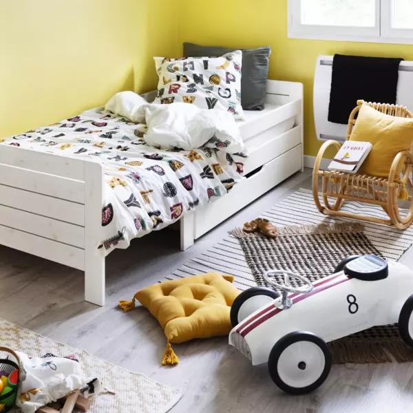 Housse de couette et une taie enfant coton (140 x 200 cm) Farandole Multicolore