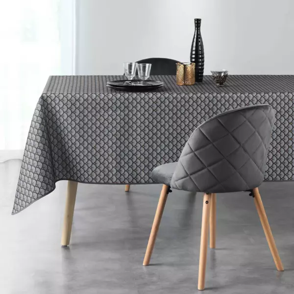 Mantel rectangular antimancha (L240 cm) Artchic Gris antracita