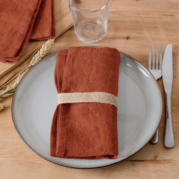 10 serviettes Blanches en tissus pour vos repas de fêtes - Dragées Anahita