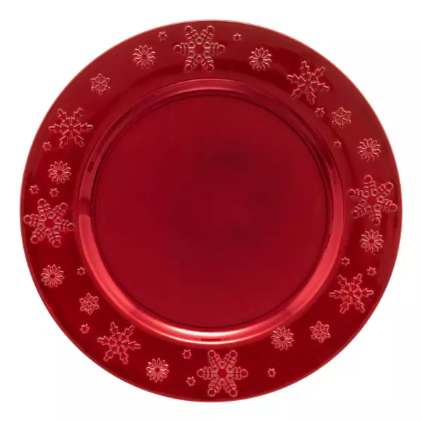 Set van 12 onderborden Flocon Rood