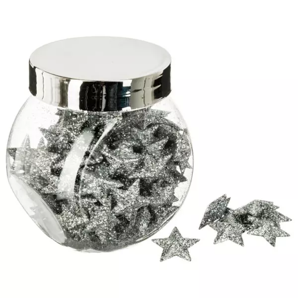 Lot de 100 étoiles à parsemer Argent