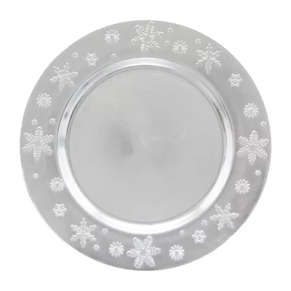 Set van 12 onderborden Flocon zilver