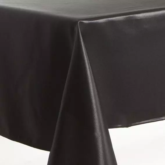 Nappe rectangulaire (L240 cm) Satin Noir