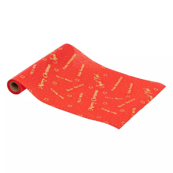 Tischlufer mit Schriftzug Rot