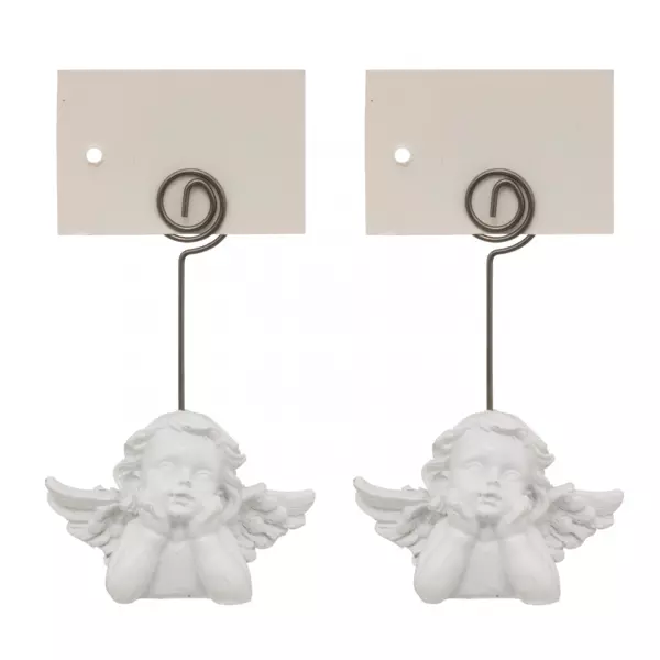 Set van 2 plaatskaartjes Chrubin Wit