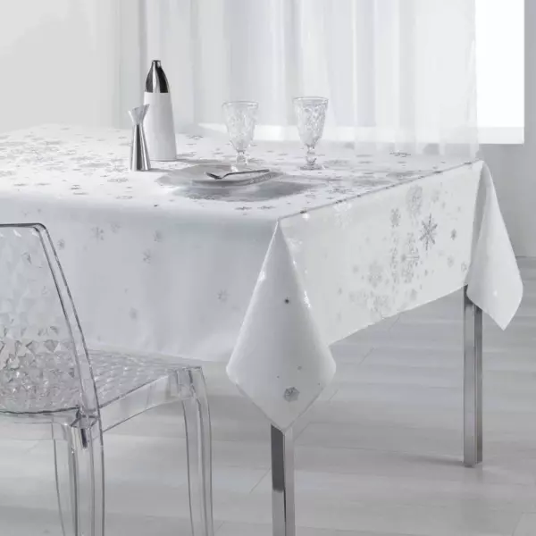Nappe de Noël rectangulaire (150 x 240 cm) Constellation Blanc