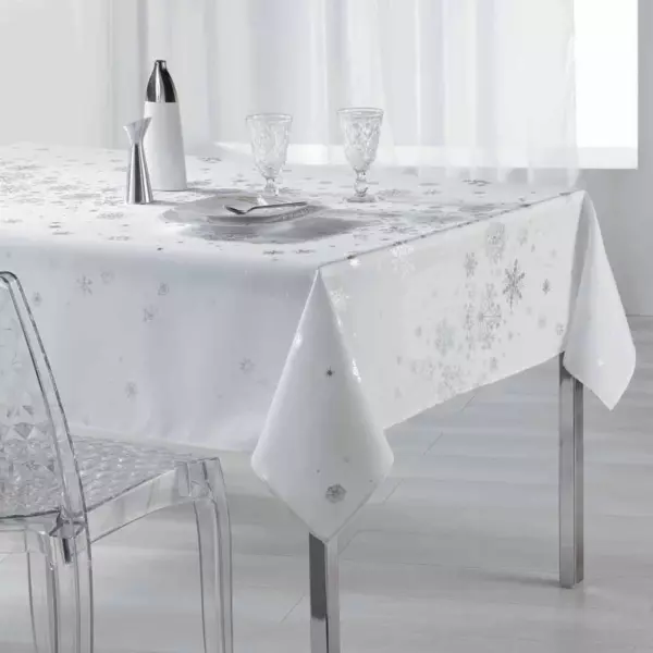 Rektangulært juledug (150 x 300 cm) Constellation Hvid