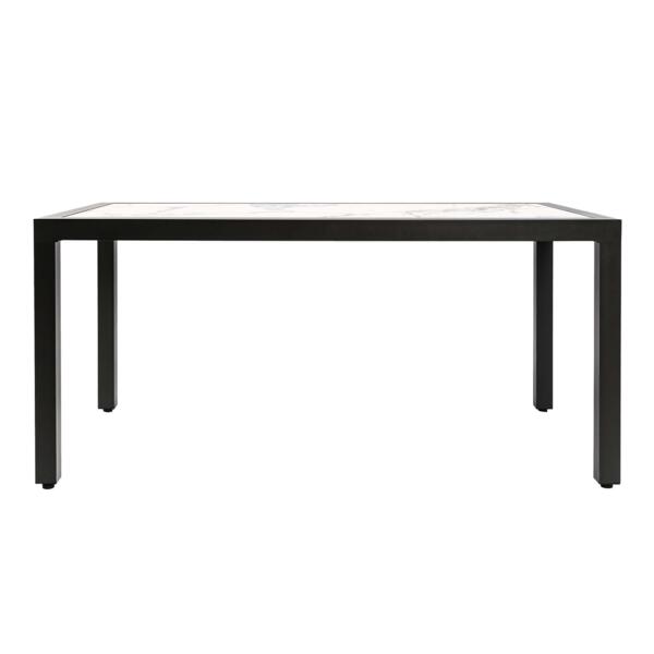 Table de jardin 6 places Aluminium/CÃ©ramique Torano (162 x 87 cm) - Gris anthracite/Blanc 5