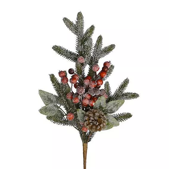 Branche de sapin (50 cm) Tila Vert enneigée