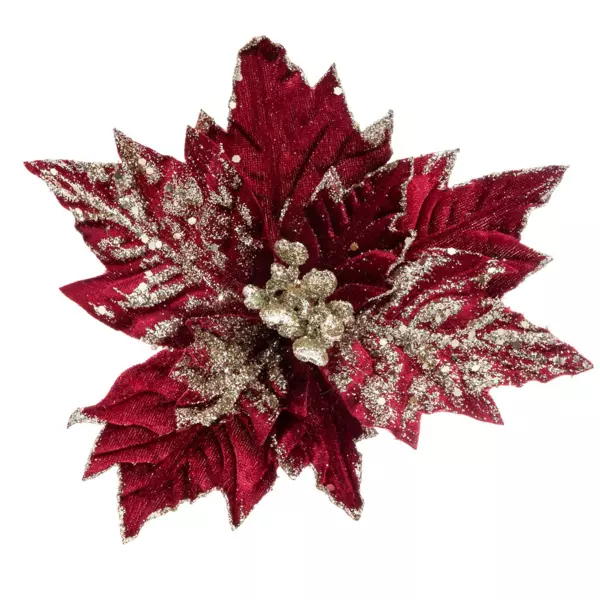 Julestjerne Kely på klips (D25 cm) Rød