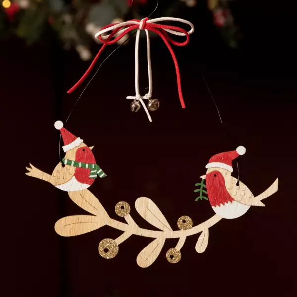 Julekrans deko (D22 cm) Fortryllede fugle