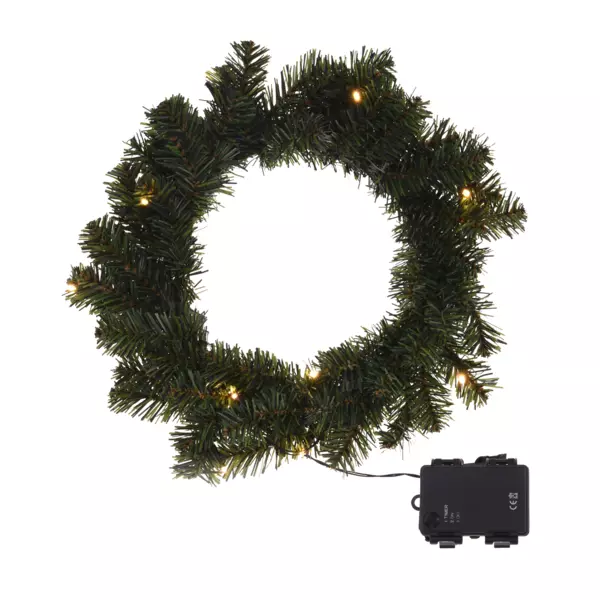 Lysende julekrans (D35 cm) Glory Varm hvid