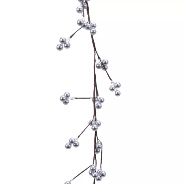 Guirlande de Baie laquée (130 cm) Célénia Argent