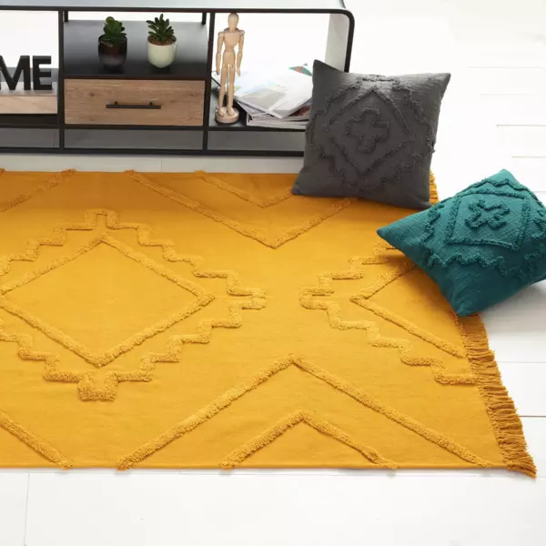 Tapis de salon (170 cm) Inca Jaune ocre