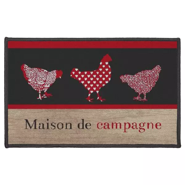 Alfombra multiuso (80 cm) Maison de campagne Rojo
