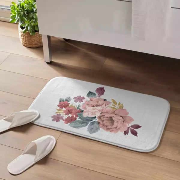 Alfombra para el baño (70 cm) Jayana Rosa