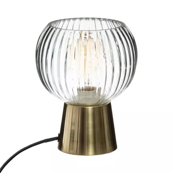 Retro glas bordlampe (H19,5 cm) Laye Gennemsigtig