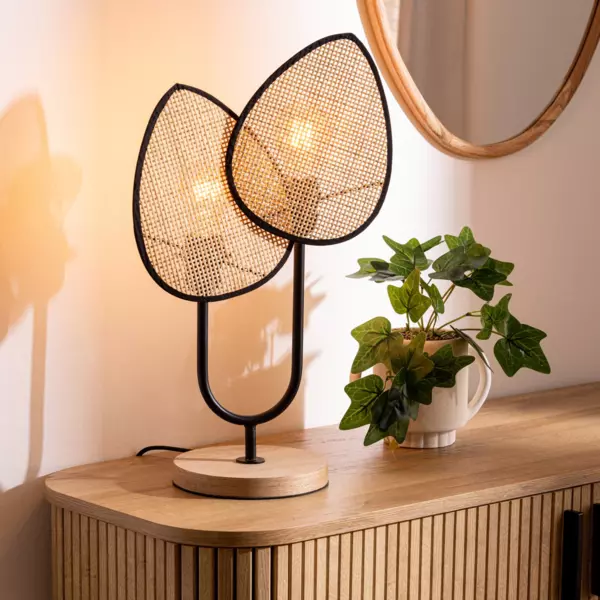 Tafellamp rotan Olme Beige