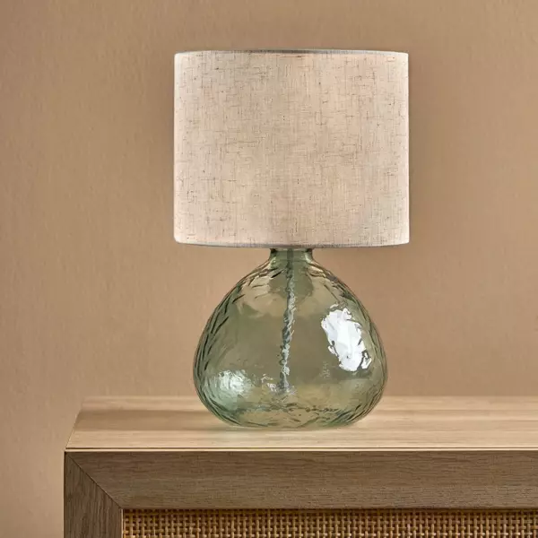 Lampe à poser en verre (H27 cm) Calista Verte