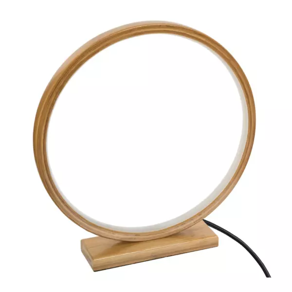 Lámpara de mesa LED Redonda Madera