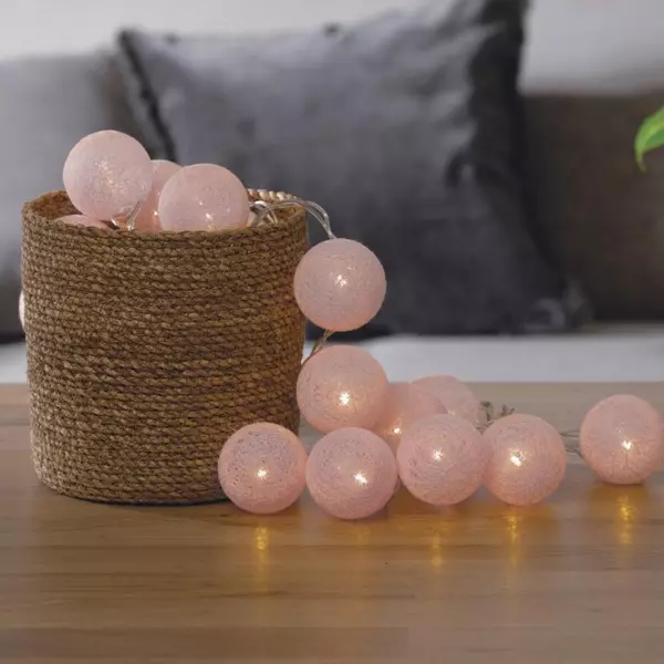 Guirnalda luminosa Bobina Rosa 20 bolas