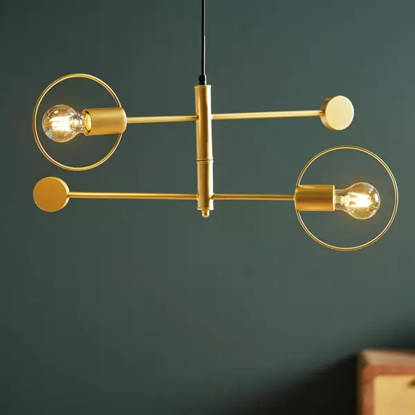 Suspension lumineuse métal (H33 cm) Météores Or