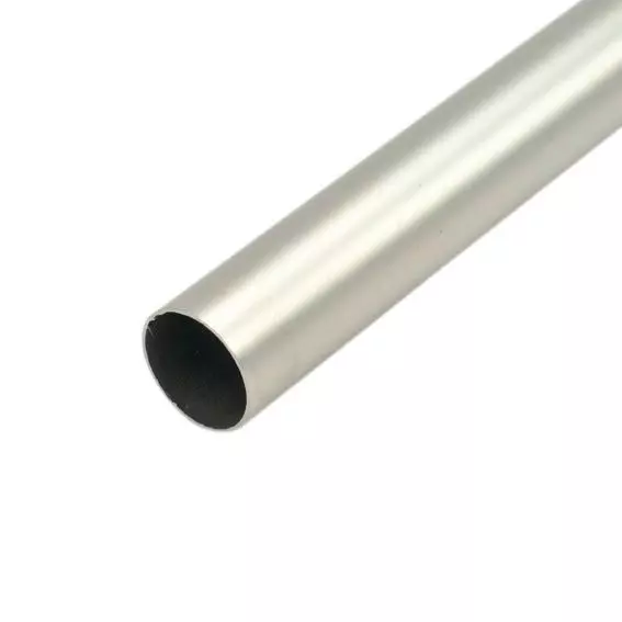 Tringle rideau métal extensible (L185 - L350 cm / D20 mm) Jim Argent mat