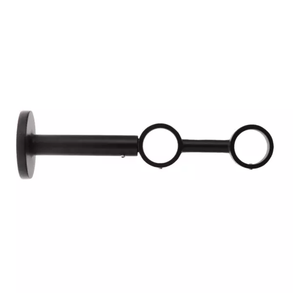 Soporte para barra doble extensible (L190 - 230 / D28) Lino Negro mate