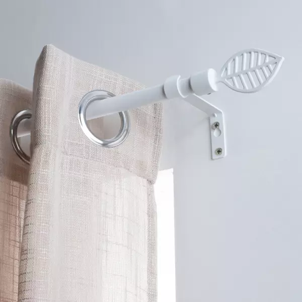 Kit de barra extensible (L120 - L210 cm / D16 mm) Sevigne Blanco Mate