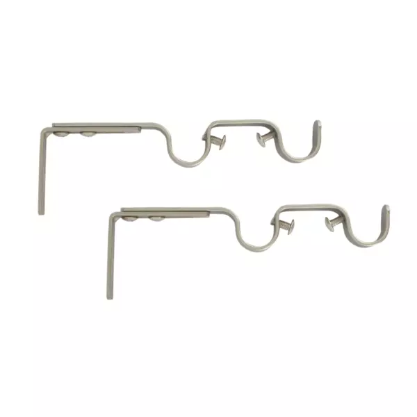 Lote de 2 soportes dobles extensibles (L165 - L190/ D20 mm) Plata