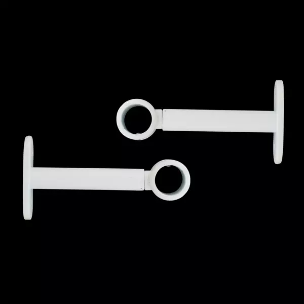 Set di 2 supporti regolabili (L90 - L150 / �20 mm) Bianco opaco