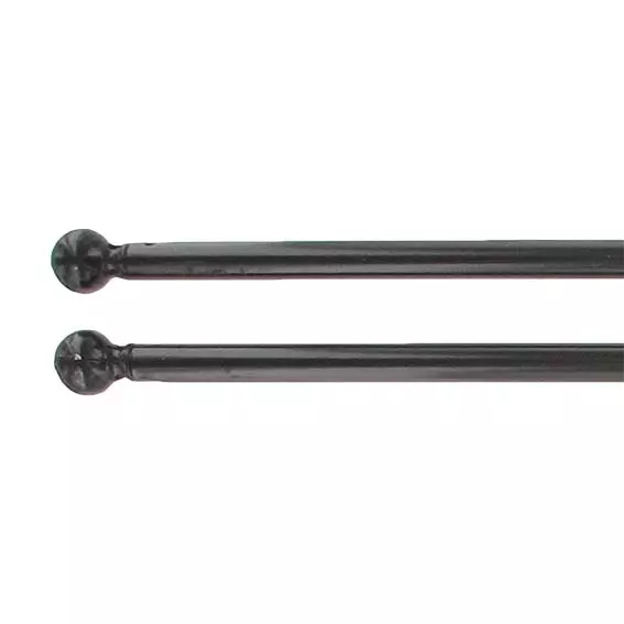 Set di 2 bacchette regolabili rotonde (60 a 80cm) Nero