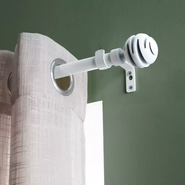 Kit de tringle extensible (L120 - L210 cm / D19 mm) Villalouise Blanc laqué
