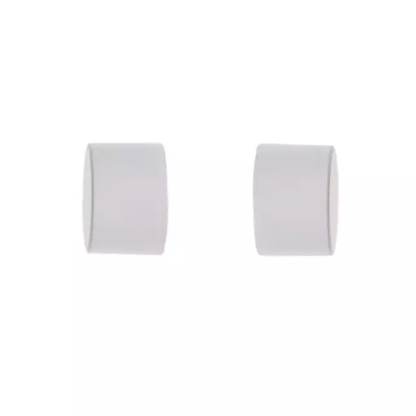 Lot de 2 embouts tringle (D28 mm) Lino Bouchons Blanc mat