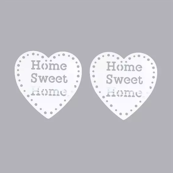 Lot de 2 pinces rideau pivotantes Sweet home Blanc