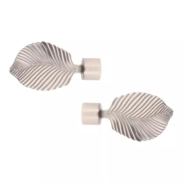 Lot de 2 embouts tringle (D20 mm) Jim Exotica Argent