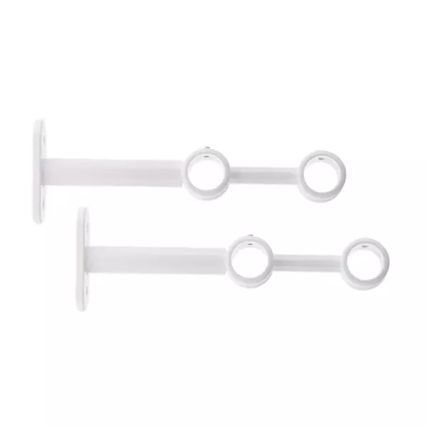 Lot de 2 supports tringles doubles (L150 / D20) Jim Blanc mat