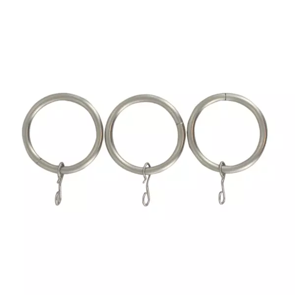 Set van 8 gordijnringen (D20) Zilver mat