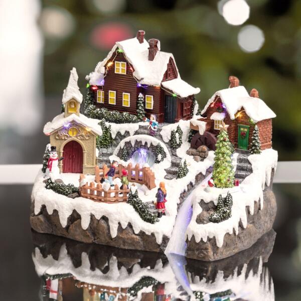 Village miniature de Noël, ciel étoilé - Print Your Love