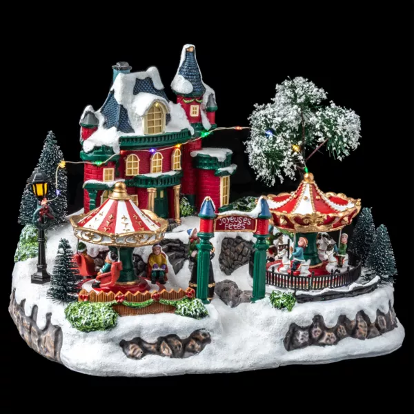 Village de Noël lumineux et animé