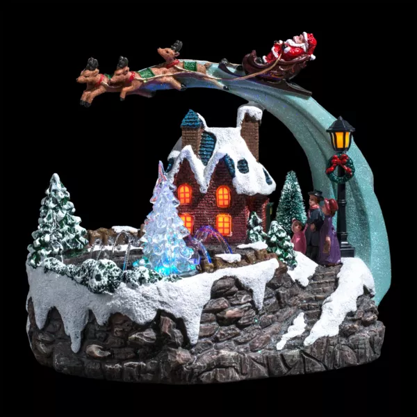 Julelandsby med lys og musik, Julemand og springvand