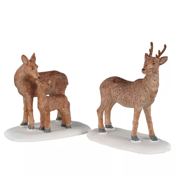 Animaux Lemax Famille de cerfs