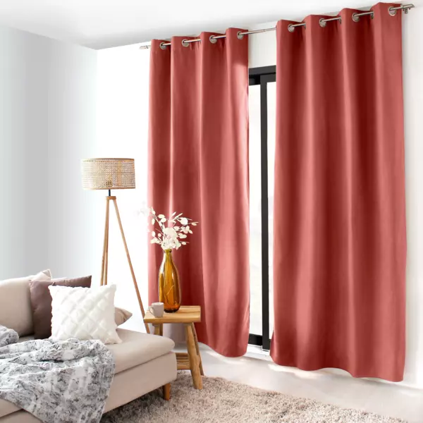 Cortina opacas aislante (135 x 240 cm) Nordica Terracota