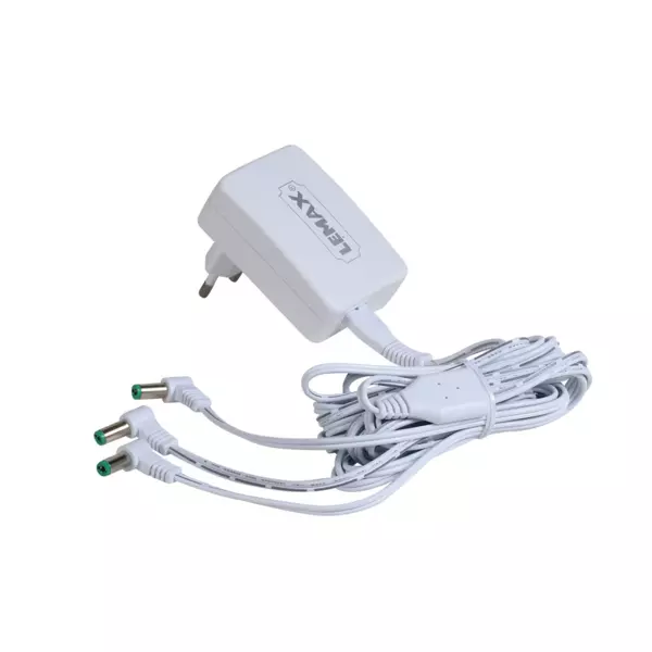 Netzadapter Lemax mit 3 Ausgängen, europäischer Stecker