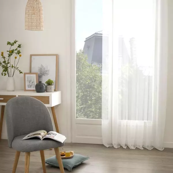 Gardine (135 x 240 cm) Moly Weiß