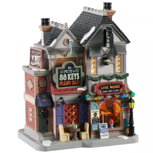 Lemax verlicht kerstdorp Mr. Pete's Piano Bar (batterijen)
